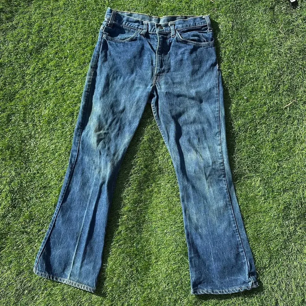 Vintage Levi’s Jeans 646 Orange Tab 31 X‎ 28.5 Bell Bottom Dark Wash 8 Stamp